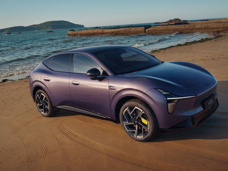 Xpeng L03 coupé-SUV on a beach